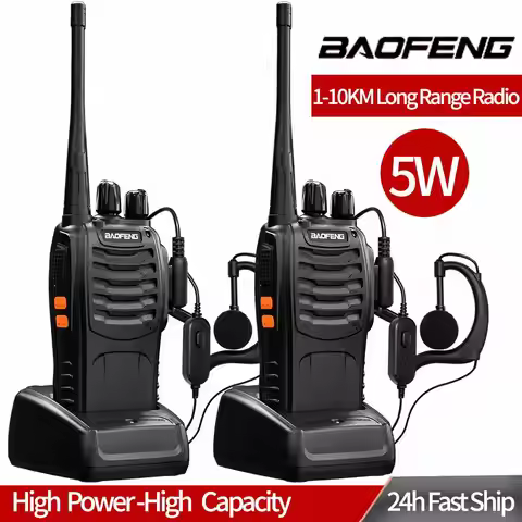 1/ 2PCS Baofeng BF-888S Walkie Talkie 888s UHF 5W 400-470MHz BF888s BF 888S H777 Cheap Two Way Radio