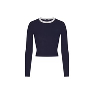 Skims Skims SOFTLOUNGEcroptop Modal Threaded Long Sleeve T-Shirt Short Top Base