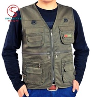 Áo gile nam trung niên áo khoác gile nam Nhập khẩu cao cấp vải Kaki mang đậm chất ký giả nhiều màuGi