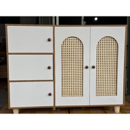 Convenient Multi-Compartment Wooden Cabinet, Multi-Compartment Shoe Shelf, Waterproof MDF Material, 5-Wing Shoe Cabinet