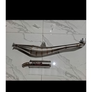 Standard racing exhaust for fizr, side type, full stainless steel, original R474mf racing