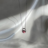7.5 Carat Rubellite Tourmaline Cabochon Pendant Necklace