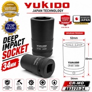 MATA Yukido Shock Deep Socket Air Impact 34mm Drive 1 Inch Socket Wrench Cr-Mo