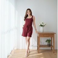 KATUN Ilook | Cynara Women's Stretchy Cotton Jumpsuit Short Sleeve Casual Daily Style