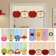 Cute Dopamine Short Door Curtain No Punching Windproof Curtain Home Decor
