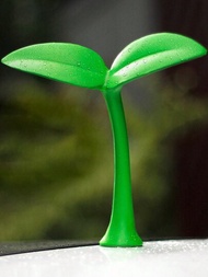 1入組可愛的小樹苗3D汽車車頂貼紙，汽車外飾配件