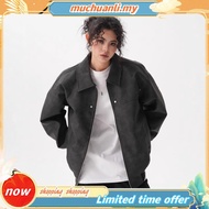 [K-2] Y2K Retro Snowflake Suede Jacket Wear Long-Sleeved Autumn Winter Warm Texture Low-Key Not Lost