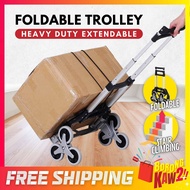 BKK Multipurpose Heavy Duty Foldable Trolley Troli Barang Folding Hand Truck Trolley Stair Climbing 