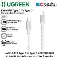 UGREEN TYPE C to Type C DATA Cable 5A Max 0.5m - NaturalTitanium