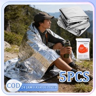 5pcs Emergency Blanket Mountain Emergency Thermal Emergency Blanket Disaster Blanket