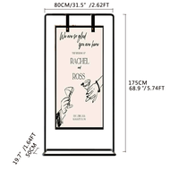 Wedding Welcome Arch Stand Black Metal Floor Easel Stand Backdrop Arch Frame Party Heavy Duty Easel 