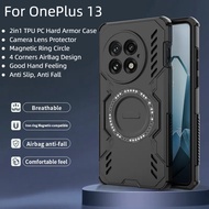 For OnePlus 13 1+13 OnePlus13 Case 2in1 TPU PC Armor Magnetic Ring Circle Hard Phone Cover Casing Fo