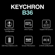 Keychron B36 Wireless Silent Scissor Keyboard | 100% Full-Size