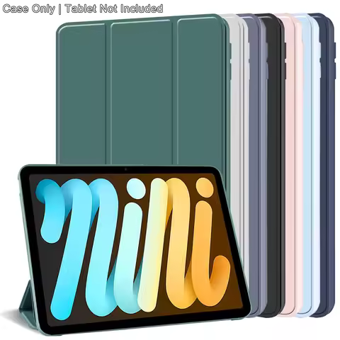 Tri-fold Flip Case For iPad Mini 6 7 (A17 Pro) 8.3'' 2024 2021 A2568 A2995/A2996 AMagnetic Stand PU 