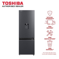 (Bulky) Toshiba 323L Bottom Mount Fridge GR-RB405WE-PMX(06S) 3 Ticks