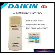 DAIKIN Multi Aircond Remote Control Air Conditioner Remote Control DK-60
