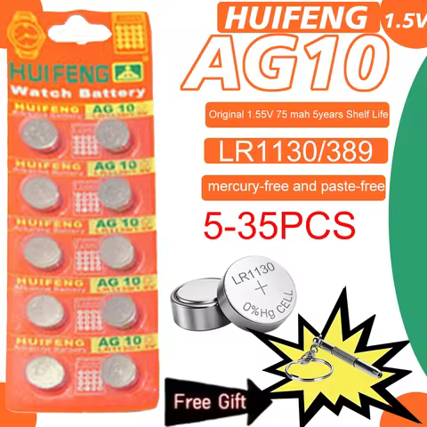 The High-density Leak-proof AG10/LR1130 Button Battery 1.55V Lithium Battery Is Used in Various Elec