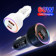 Elough 60W USB C Car Charger Fast Charging PD30W QC30W USB Type C Car Phone Charger Adapter