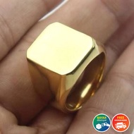 Cincin Titanium Karakter Gold Polos Untuk Pria Biker - Model Super Keren