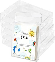 Klmnop Clear Box for Greeting Cards 50 Pack - 4.5 x 5.9 x 1 Inch A2 Greeting Cards Storage Box, Plas