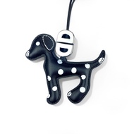 Trendy  PU Leather Dalmatian Pendant Bag Charm-Black White Polka Dot Dog Pendants Cute Animal Charm 