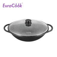 EuroCook - SOLID 鋼化鑄鋁大理石易潔雙耳鑊連玻璃蓋 36cm (EC10236W)