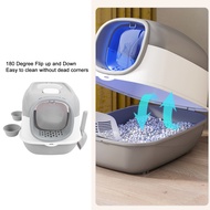 Kèm theo khay cát đi vệ sinh cho mèo 15.7x22 x 15.7in bằng chứng mèo Khay cát khay bao phủ chỗ đi vệ