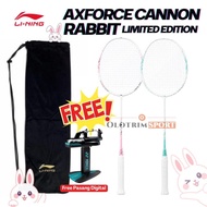 Badminton Racket AXFORCE CANON RABBIT SPECIAL EDITION 32LBS CANNON 100% Original lining