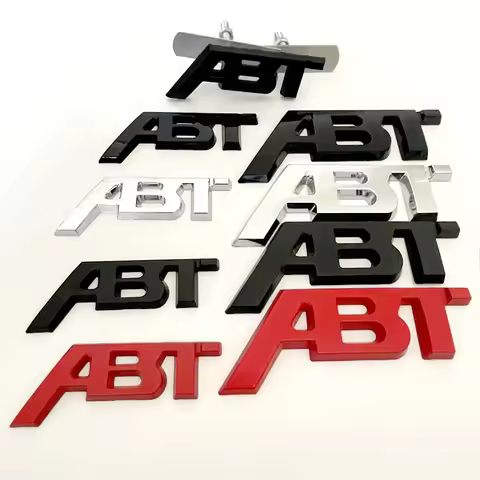3D Metal ABT Logo Grill Emblem Car Trunk Badge For Audi VW Golf 5 T6 S5 C8 Q8 RS6 SQ5 Q5 Q7 RS4 A3 8