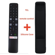 【 Remote control+silicone case random】New Original RC901V FMR6 For TCL 4K LED Android Smart TV Voice