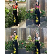 V-NECKLACE THAI LACE COSTUME SET (SET: SHIRT + SKIRT + BELT)