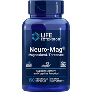 Life Extension Neuro-Mag Magnesium L-Threonate, 150 Vegetarian Capsules, Magtein Supplement for Wome