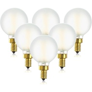 E12 Led G16.5 Bulb 4W,Dimmable E12 Candelabra Bulb 40 Watt,Soft White 3000K,Frosted Glass,Type G Bul