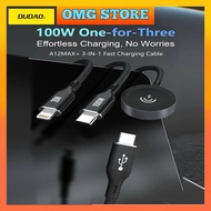 Dudao A12MaxC 2-in-1 PD60W Fast Charger Magnetic Charging Cable For Epal Smart Watch & USB-C Devices