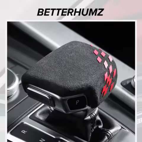 For Audi A4 B9 A5 Q5 FY Q7 4M Q8 Make of Alcantara Wrap Center Console Gear Shift Knob Trim Cover Ca