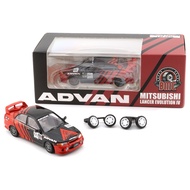 BM Creations (BMC) 1:64 Diecast Miniature Car 64B0264 Mitsubishi Lancer Evolution IV - Advan (RHD)