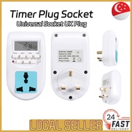 [SG In Stock]Digital Timer Plug Socket Electrical Programmable Plug Timer Switch Socket  Adapter wit