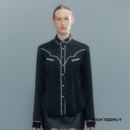 VICKTEERUT (ราคาปกติ 12500-.) Long Sleeve Cowboy Satin Shirt เสื้อเชิ้ตคาวบอย แขนยาว ผ้าซาติน