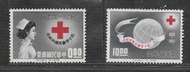 {高雄~老宋牛肉麵} 台灣紀念票 紀87.C87 紅十字會百週年紀念郵票 2全 無膠美品