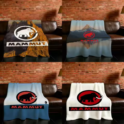 Logo M-MAMMUT-ES Fashion Blanket Flannel Warm Soft Throw Blanket For Room Sofa Childish Birthday Gif