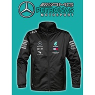 Super Premium: F1 2020 Petronas Mercedes Official Racing Team Long Sleeve Full Zipper Windbreaker Ra