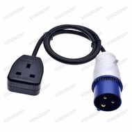 Caravan Camping 0.5M 16A CEE Plug to 13A UK BS Socket Adapter Coupler Cable3 Pin Plug Mains Electric