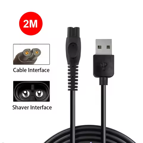 2M 5V USB Cable For Philips OneBlade Shaver MG7910/49 MG5910/49 QP2724 QP2834/70 S5885 S7886 BRL176 
