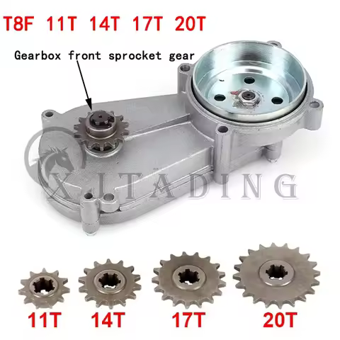 T8F Front Gear 11T 14T 17T 20T Gearbox for 47cc 49cc 2-Stroke Engine, ATV Quad Mini Off-Road Pocket 