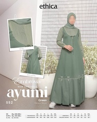Gamis ETHICA Ayumi 552 Taupe Green Plum