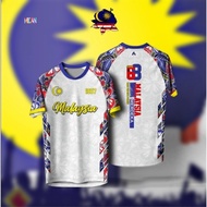 MC AMIGO Sublimation Microfiber Jersey Unisex tshirt Design MERDEKA baju jersi baju jersey lelaki je