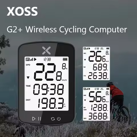 XOSS G2 G2+ Bike Speedometer Odometer with XOSS App Strava Sync USB-C Rechargeable for Commute