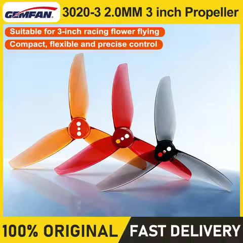 GEMFAN 3020 3-Blade 3-Inch Propeller with 2.0mm Bore for FPV Freestyle And Racing Drones - Lightweig