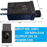 （2 Pcs） Replacement Yard Inflatable and LED Power Supply，12V1A US Plug，120vac 60hz Class 2 Power Sup