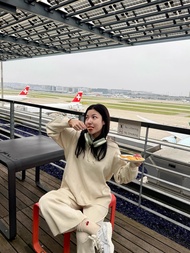 พร้อมส่ง SAC.BKK เซ็ทไหมพรมมีฮู้ด เซ็ทแอร์พอร์ต ใส่ขึ้นเครื่อง รุ่น Comfy Knit Airport Set